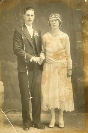 ancient damaged photo